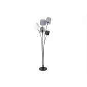 Invicta Vloerlamp LEVELS 176 cm 5 linnen lampenkappen zwart grijs wit - 40745