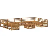 vidaXL Buiten bank set 10 st Naturel Massief Acacia Hout