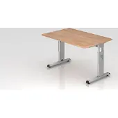 Hammerbacher Matrix VOS Hoogteverstelbaar Bureau Rechthoekig Walnoot C-Voet 1.200 (B) x 800 (D) x 850 (H) mm Spaanplaat, Staal