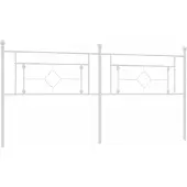vidaXL Vervangend hoofdbord 200 cm metaal wit