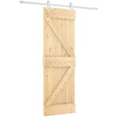 Syfax Schuifdeur 70 x 210 cm Massief Grenenhout (Niet-Behandeld)