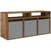 vidaXL Laagkast met lade Oudhout 102 x 32 x 48,5 cm