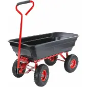 AWTOOLS - Tuinwagen - 75L - Vierwielige Kiepwagen - Ergonomische Handgreep