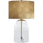 Invicta Tafellamp CLASSICO 50 cm lampenkap wit goudkleurig glas transparant goud - 46012