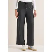 Cecil wijde broek met print, zwart, maat L