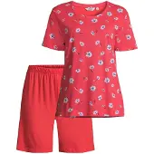 Hajo Rode dames shortama Madelief | Maat 48/50