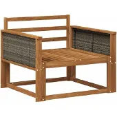 vidaXL Buiten Midden Sofa Massief Acacia Hout Naturel