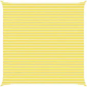 vidaXL Zonneschaduw 7 x 7 m 100% Polyester Oxford Vierkant Geel en Wit