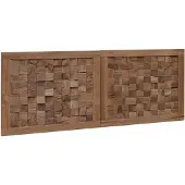 vidaXL Bed Hoofdbord Naturel Massief Teakhout