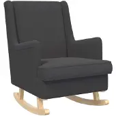 vidaXL Schommelstoel Donkergrijs 62 x 80 x 85 cm Bouclé
