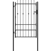 vidaXL Hekpoort ASTEN 100 x 150 cm Vergrendelbaar Metaal Zwart