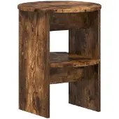 vidaXL Bijzetkast Gerookte Eik Ø40 x 50 cm Geconstrueerd hout