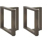 vidaXL Salontafelpoten 2 st T-vormig 50x25x(42-43) cm staal naturel