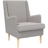 vidaXL Fauteuil Lichtgrijs Bouclé