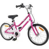 vidaXL Kinderfiets 18 Inch voor 5-7 jaar oud Roze Wit