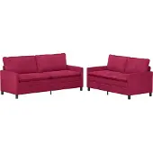 vidaXL Bankstel 2 pcs Wijnrood Fluweel