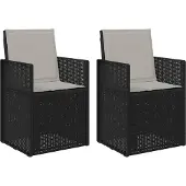 vidaXL Tuinstoelen 2 pcs Anthraciet en Lichtgrijs PP
