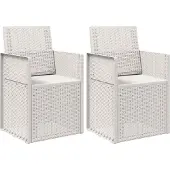 vidaXL Tuinstoelen 2 st Wit PP