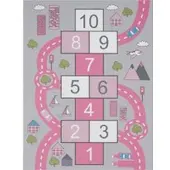Tapis.fr Kindertapijt Bini roze 140x200 cm