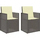 vidaXL Tuinstoelen 2 st Lichtgrijs en Crème PP