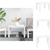 vidaXL Tuintafel Wit 59x47x40 cm, PP - Tuintafels