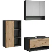 Vicco Willow Badkamermeubelset – 3 delen Ambachtelijk