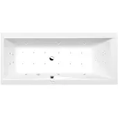 Polysan Cleo Whirlpoolbad, 180x80x48cm, Highline Hydro-Air, chroom