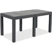 Garden Point Denali antraciet technorattan tuintafel