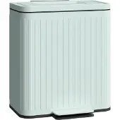 HOMCOM Vuilnisbak-Metaal, Kunststof-45,5L x 36,5B x 51H cm-Groen