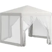 Outsunny Pavillon mit Moskitonetz und 6 Entwässerungslöcher im Dach 84C-044V02