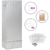 vidaXL BBQ-rookoven met koude rookgenerator gegalvaniseerd staal