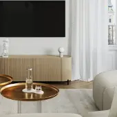 Sollux Tafellampe , ORBI, Beige, Woonkamer, Aluminium