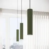 Sollux Hanglampe , ALORA, dimbare, Groen, Woonkamer, Aluminium