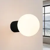 Sollux Wandlamp ORBI, dimbaar, zwart, Badkamer, Aluminium, Wandlamp