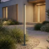 LINDBY LED tuinpadverlichting - tuinlamp Liravel, zwart, Aluminium, Modern, LED buitenlamp