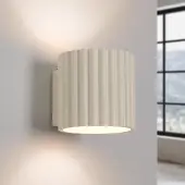 Sollux Wandlampe , RIBLA, dimbare, Beige, Woonkamer, Aluminium