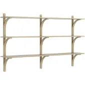 Swedese Levi plankrek 3 planken Naturel gelakt eik-aluminium, 180 cm