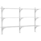 Swedese Levi plankrek 3 planken Witgebleekt esdoorn-messing, 180 cm