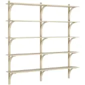 Swedese Levi plankrek 5 planken Natuurlak, esdoorn-aluminium, 180 cm