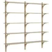 Swedese Levi plankrek 5 planken Natural lakken eik-messing, 180 cm