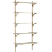 Swedese Levi plankrek 5 planken Witgepigmenteerd eik-aluminium, 90 cm