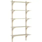 Swedese Levi plankrek 5 planken Naturel gelakte essen-aluminium, 90 cm