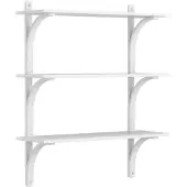 Swedese Levi plankrek 3 planken Witgebeitst esdoorn-aluminium, 90 cm