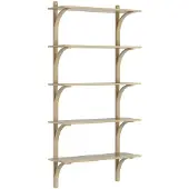 Swedese Levi plankrek 5 planken Natuurlak eik-aluminium, 90 cm
