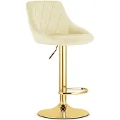 Leobert KAST kruk - beige fluweel / gouden voet