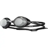 Tyr Vecta Racing Swim Goggles Adult Fit Smoke/Black