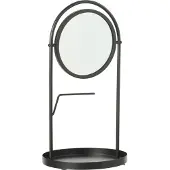 J-Line spiegel + juwelenhouder - ijzer - zwart - large