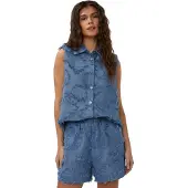 Studio Amaya Dames Blouses Storm Blouse - Blauw - Maat XS