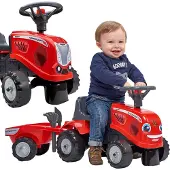 Falk Traptractor met aanhangwagen