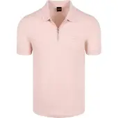 BOSS Passerzip Half Zip Polo Roze